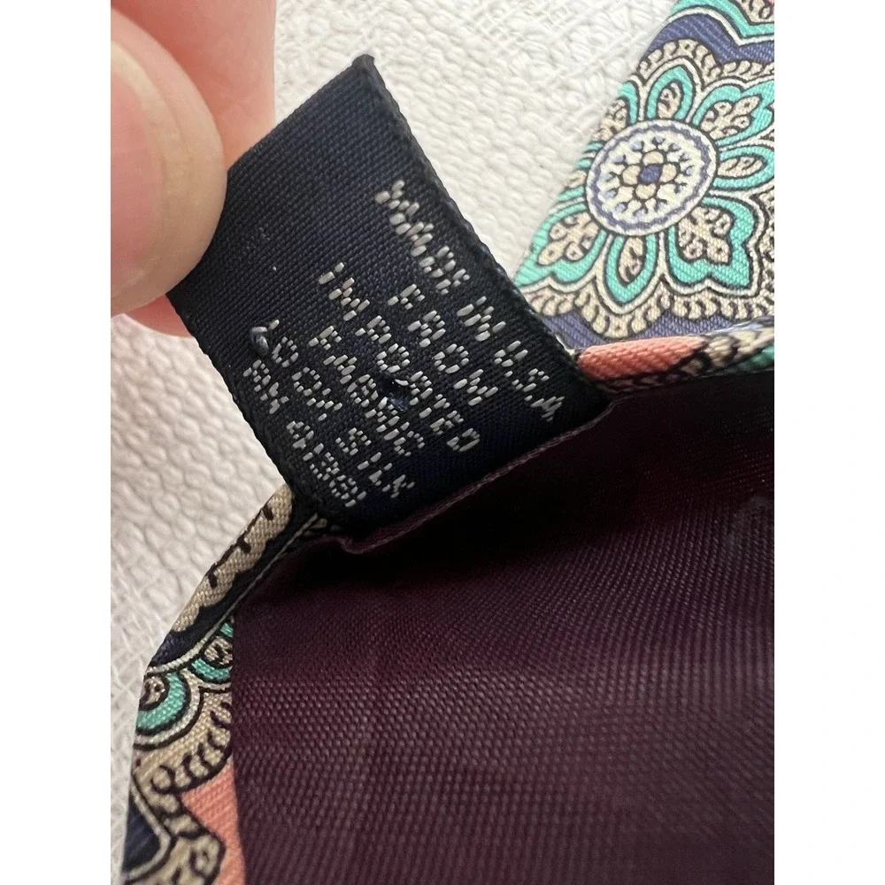 VTG POLO RALPH LAUREN 100% Silk Mens Neck Tie Pink Blue MADE IN USA 58